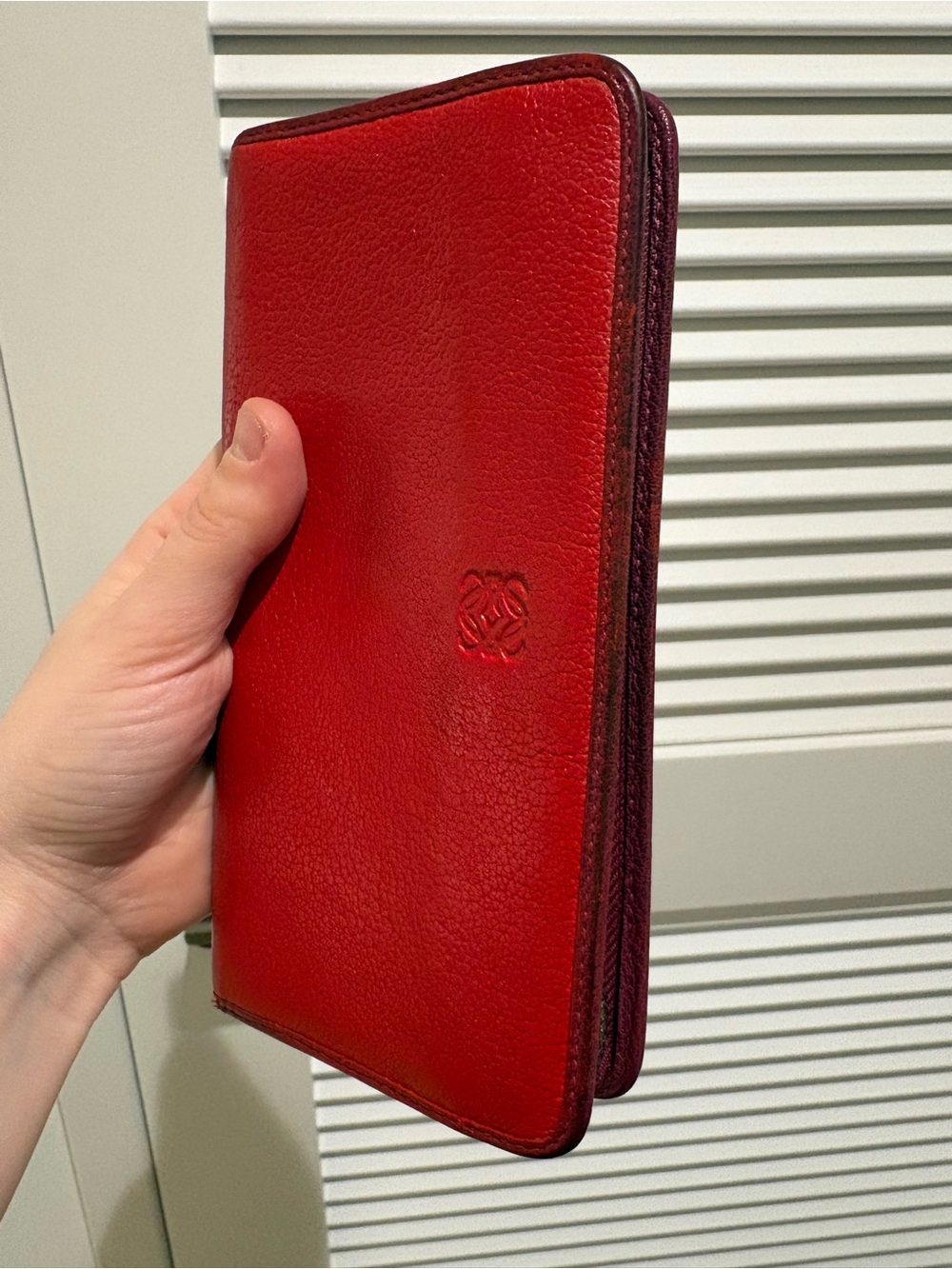 Loewe Fuchsia Leather Long Wallet